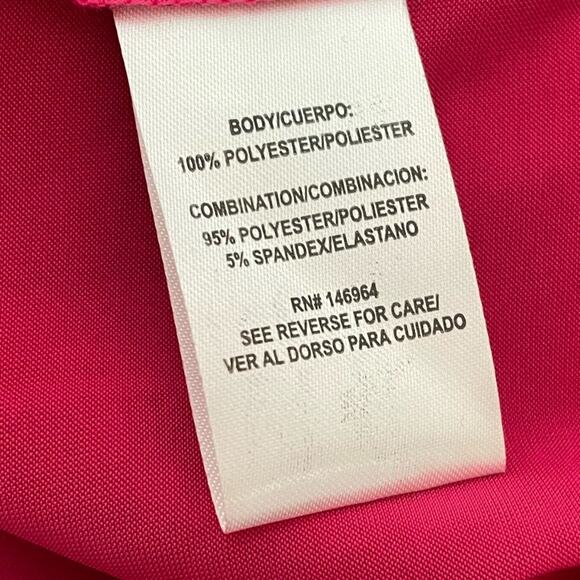 ROBBIE BEE Plus Size Cold-Shoulder Caftan Dress Hot Pink Women’s Sz 14W - Picture 9 of 10